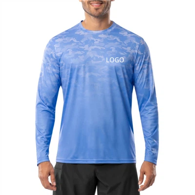 ขายร้อนกลางแจ้งการล่าสัตว์ Anti-UV แห้งเร็วแขนยาว Hooded เสื้อตกปลา